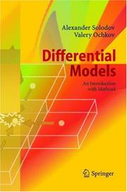 Cover of: Differential models: an introduction with Mathcad