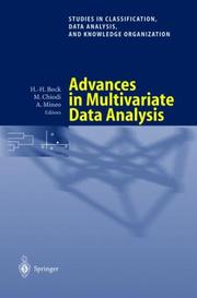 Cover of: Advances in Multivariate Data Analysis