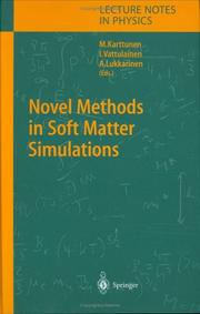 Cover of: Novel Methods in Soft Matter Simulations (Lecture Notes in Physics) by 