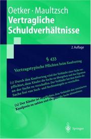 Cover of: Vertragliche Schuldverhältnisse (Springer-Lehrbuch)
