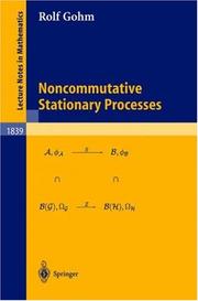 Cover of: Noncommutative stationary processes