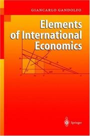 Cover of: Elements of International Economics by Giancarlo Gandolfo