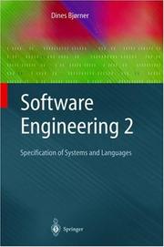 Cover of: Software Engineering 2: Specification of Systems and Languages (Texts in Theoretical Computer Science. An EATCS Series)