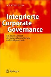 Cover of: Integrierte Corporate Governance by Martin Hilb, Martin Hilb