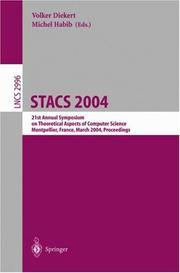 Cover of: Stacs 2004 by 