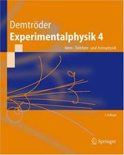Cover of: Experimentalphysik 4 by Wolfgang Demtröder