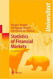 Cover of: Statistics of Financial Markets: An Introduction (Universitext)