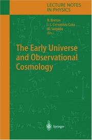 Cover of: The early universe and observational cosmology