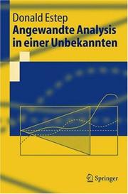 Cover of: Angewandte Analysis in einer Unbekannten