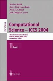 Cover of: Computational Science - ICCS 2004 | 