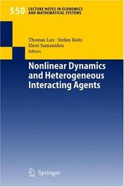 Cover of: Nonlinear Dynamics and Heterogeneous Interacting Agents (Lecture Notes in Economics and Mathematical Systems)