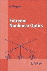 Cover of: Extreme nonlinear optics by Martin Wegener