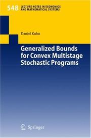 Cover of: Generalized bounds for convex multistage stochastic programs