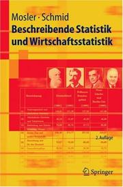 Cover of: Beschreibende Statistik und Wirtschaftsstatistik