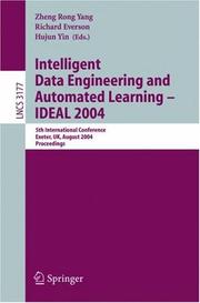 Cover of: Intelligent Data Engineering and Automated Learning - IDEAL 2004 by 