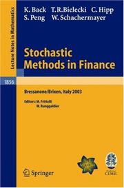 Cover of: Stochastic Methods in Finance by Kerry Back, Tomasz R. Bielecki, Christian Hipp, Shige Peng, Walter Schachermayer