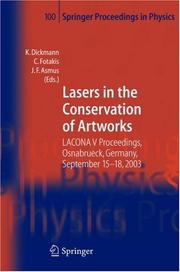 Cover of: Lasers in the Conservation of Artworks: LACONA V Proceedings, Osnabrück, Germany, Sept. 15-18, 2003 (Springer Proceedings in Physics)