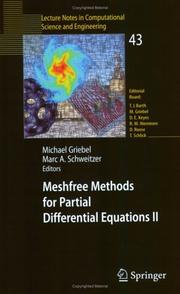 Cover of: Meshfree Methods for Partial Differential Equations II (Lecture Notes in Computational Science and Engineering)
