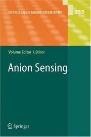 Cover of: Anion Sensing