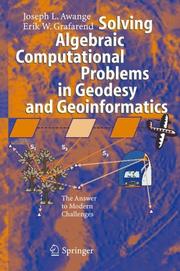 Cover of Solving algebraic computational problems in geodesy and geoinformatics