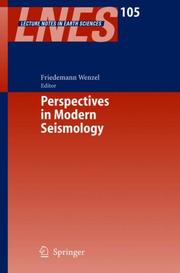 Cover of: Perspectives in Modern Seismology (Lecture Notes in Earth Sciences)