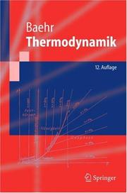 Cover of: Thermodynamik by Hans D. Baehr