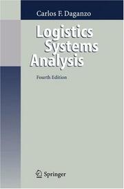 Cover of: Logistics systems analysis | Carlos Daganzo