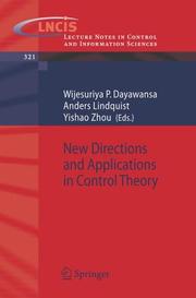 Cover of: New Directions and Applications in Control Theory (Lecture Notes in Control and Information Sciences)