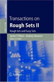 Cover of: Transactions on Rough Sets II | 