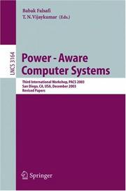 Power-aware computer systems by PACS 2003 (2003 San Diego, Calif.)