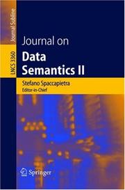 Cover of: Journal on Data Semantics II (Lecture Notes in Computer Science)