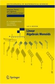 Cover of: Linear Algebraic Monoids (Encyclopaedia of Mathematical Sciences) by Lex E. Renner