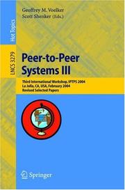 Cover of: Peer-to-Peer Systems III | 