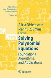 Cover of: Solving Polynomial Equations by 