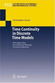 Cover of: Time Continuity in Discrete Time Models by Christopher Suerie, Christopher Suerie