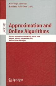 Approximation and online algorithms by WAOA 2004 (2004 Bergen, Norway)