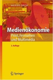 Cover of: Medienökonomie: Print, Fernsehen und Multimedia