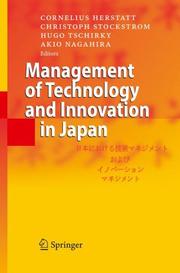 Cover of: Management of Technology and Innovation in Japan by 