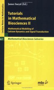 Cover of: Tutorials in Mathematical Biosciences II by 