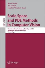Cover of: Scale Space and PDE Methods in Computer Vision | 