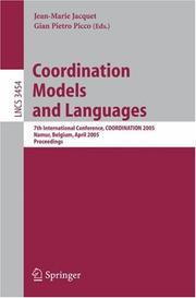 Cover of: Coordination Models and Languages | 