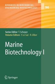 Cover of: Marine Biotechnology I (Advances in Biochemical Engineering / Biotechnology) (Advances in Biochemical Engineering / Biotechnology)