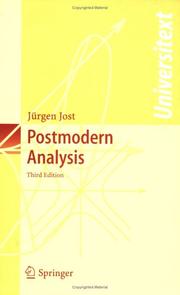 Cover of: Postmodern Analysis (Universitext)