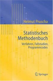 Cover of: Statistisches Methodenbuch by Helmut Pruscha