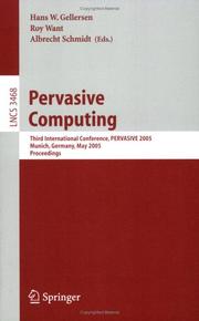 Cover of: Pervasive computing: third international conference, PERVASIVE 2005, Munich, Germany, May 8-13, 2005, proceedings
