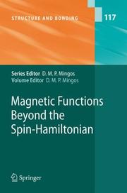 Cover of: Magnetic Functions Beyond the Spin-Hamiltonian (Structure and Bonding) (Structure and Bonding)