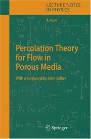 Cover of: Percolation Theory for Flow in Porous Media