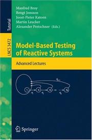 Cover of: Model-Based Testing of Reactive Systems: Advanced Lectures (Lecture Notes in Computer Science)