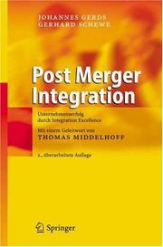 Cover of: Post Merger Integration by Johannes Gerds, Gerhard Schewe