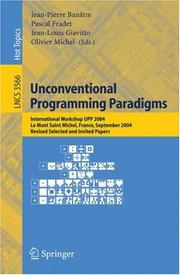 Cover of: Unconventional Programming Paradigms by 